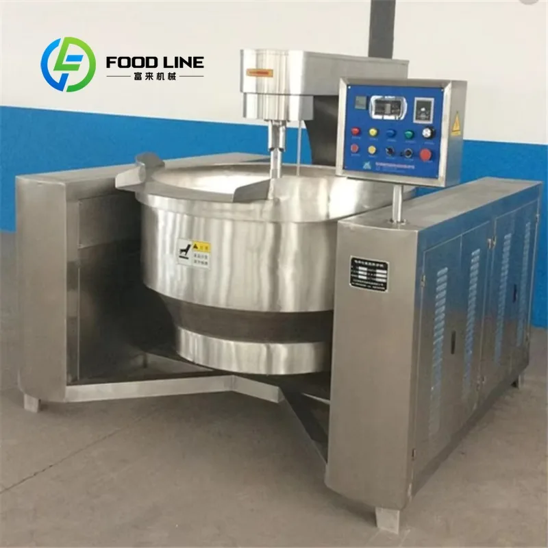 Customize Frying Wok Automatic High Viscosity Food Planetary Stirring Jacketed Kettle With Mixer