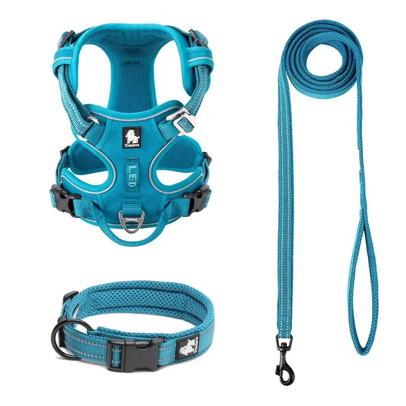 truelove-classic-2026-collar-ajustable-reflectante-para-perro-correa-y-arnes-antitirones-para-mascotas-transpirable-de-lujo-y-seguro-para-gatos