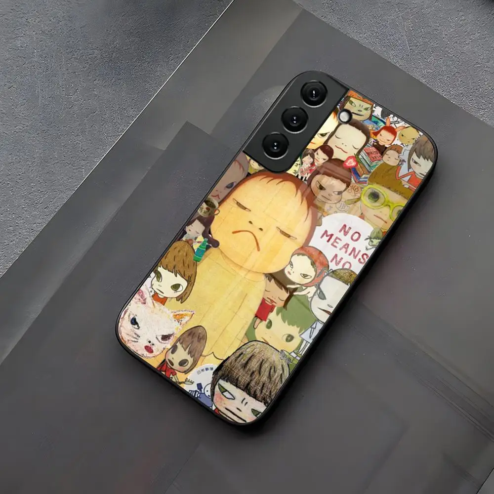 Cute Nara Yoshitomo Art Phone Case Glass for Samsung Galaxy S23 S25 S24 S21 S22 S20 Ultra Fe Plus A34 A16 A54 A24 A52 A53 Cover