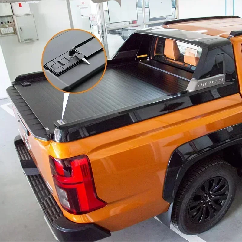 Retractable Hard Tonneau Cover for Triton 2024 Truck Bed Matte Black Aluminum Low Profile Waterproof