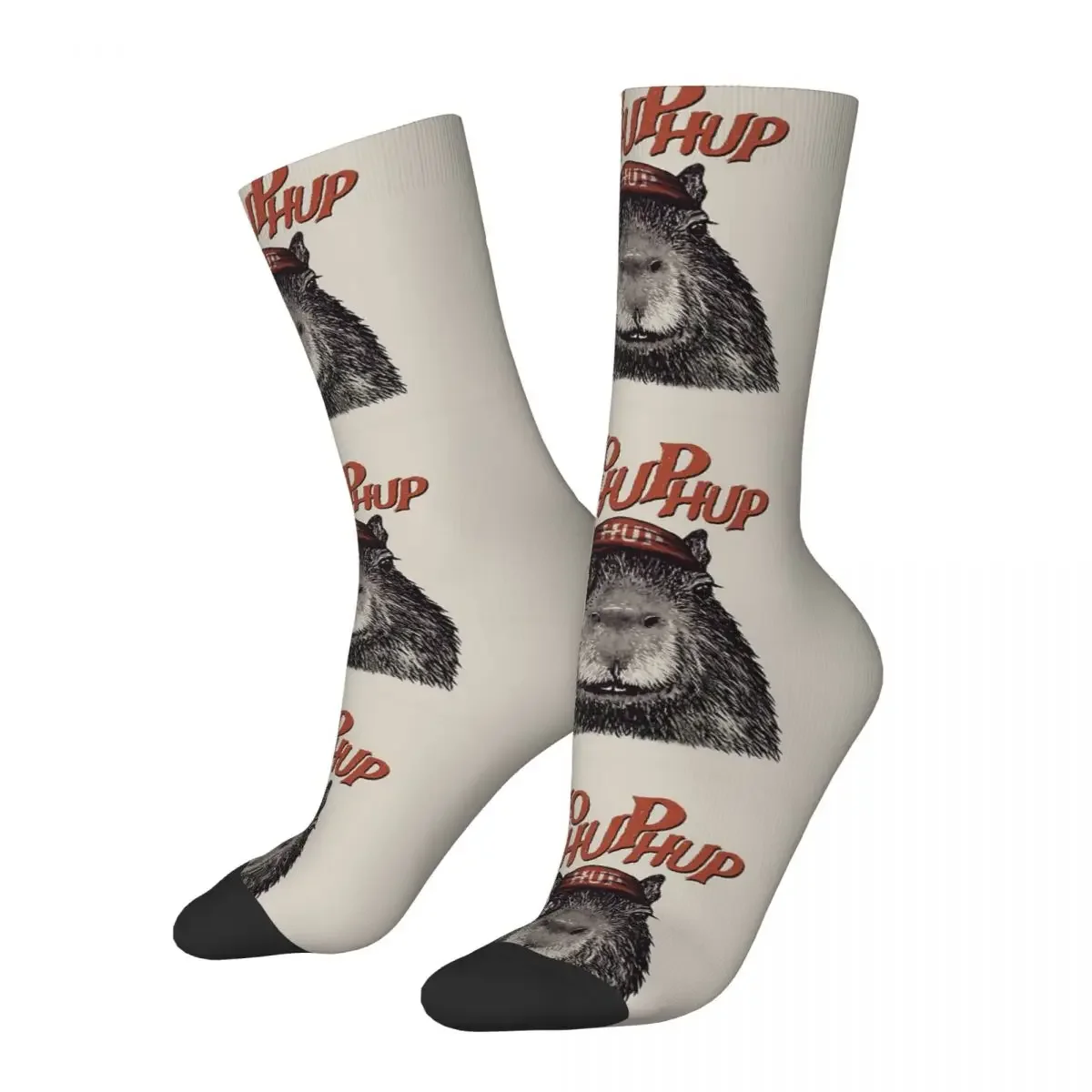 

Hip Hop Retro YoHupHup Red Pirate Crazy Men's Socks Capybara Unisex Street Style Pattern Printed Funny Happy Crew Sock Boys Gift