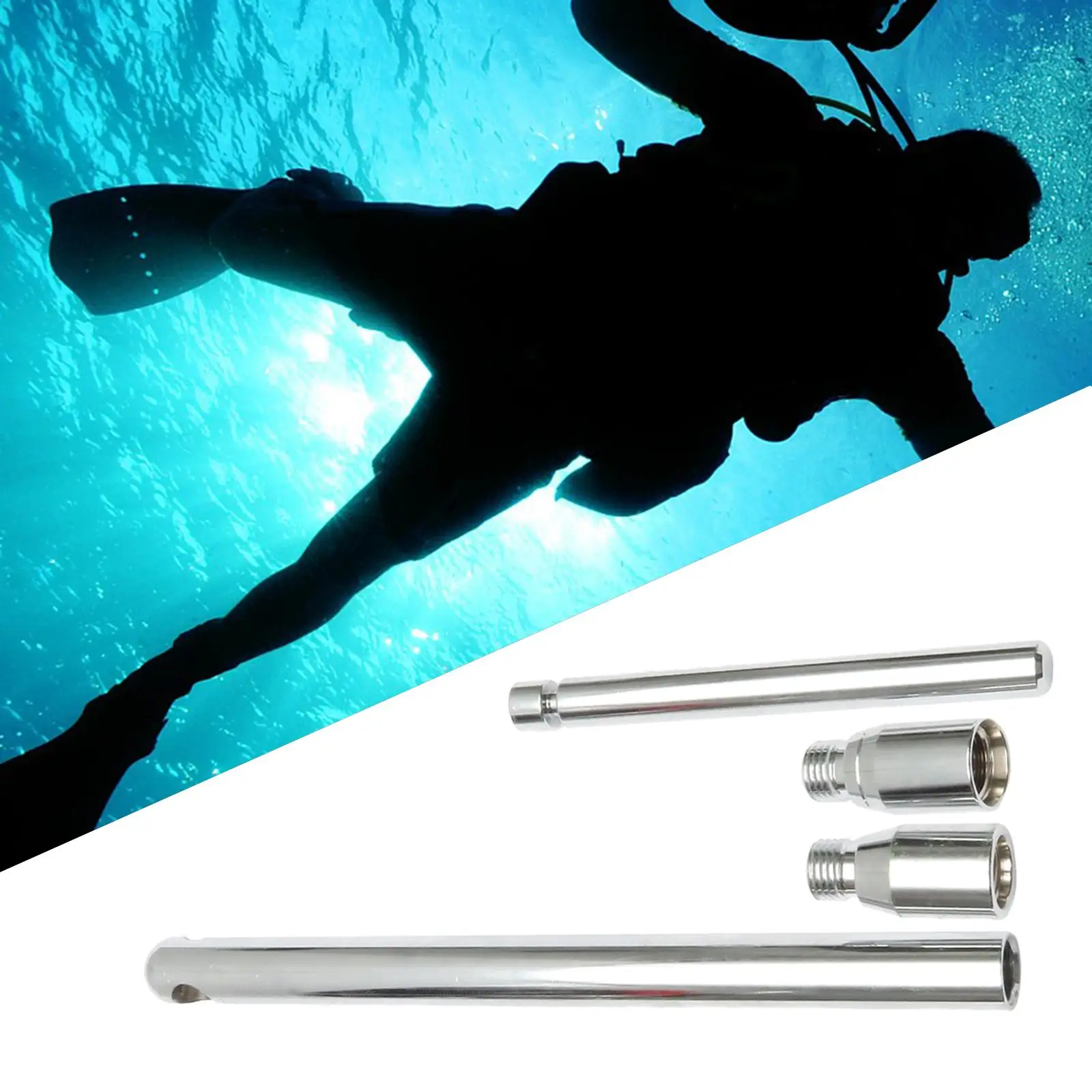 

Stainless Steel Hose Guard Pipe Valve Connector Home DIY for Scuba Diving Gear Accessories
