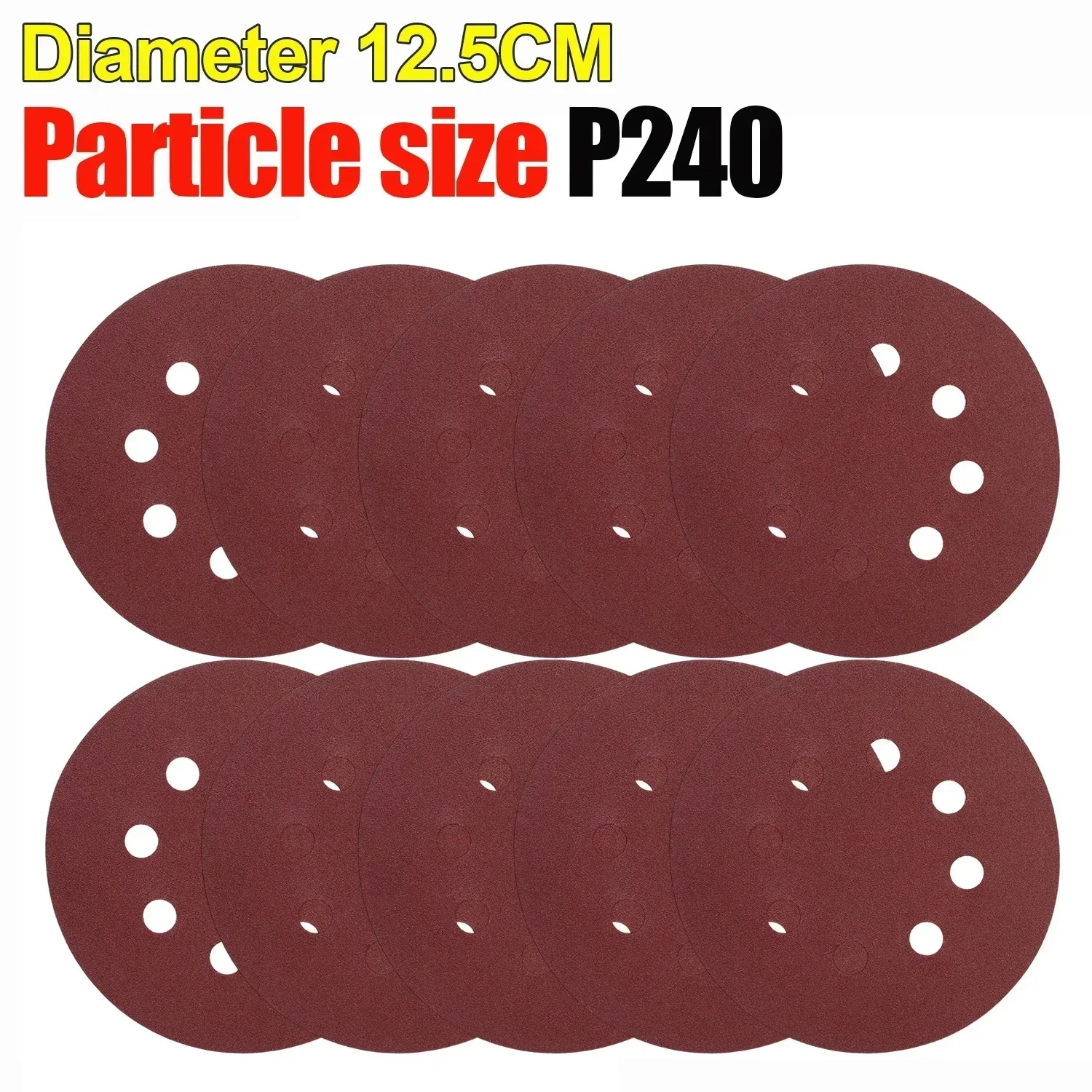 Universelle 8-Loch Schleifscheiben 125mm Schleifpapier für Metall Holz Glas Schleifer Polierpads Heimwerker Schleifwerkzeuge 40~3000 Körnung
