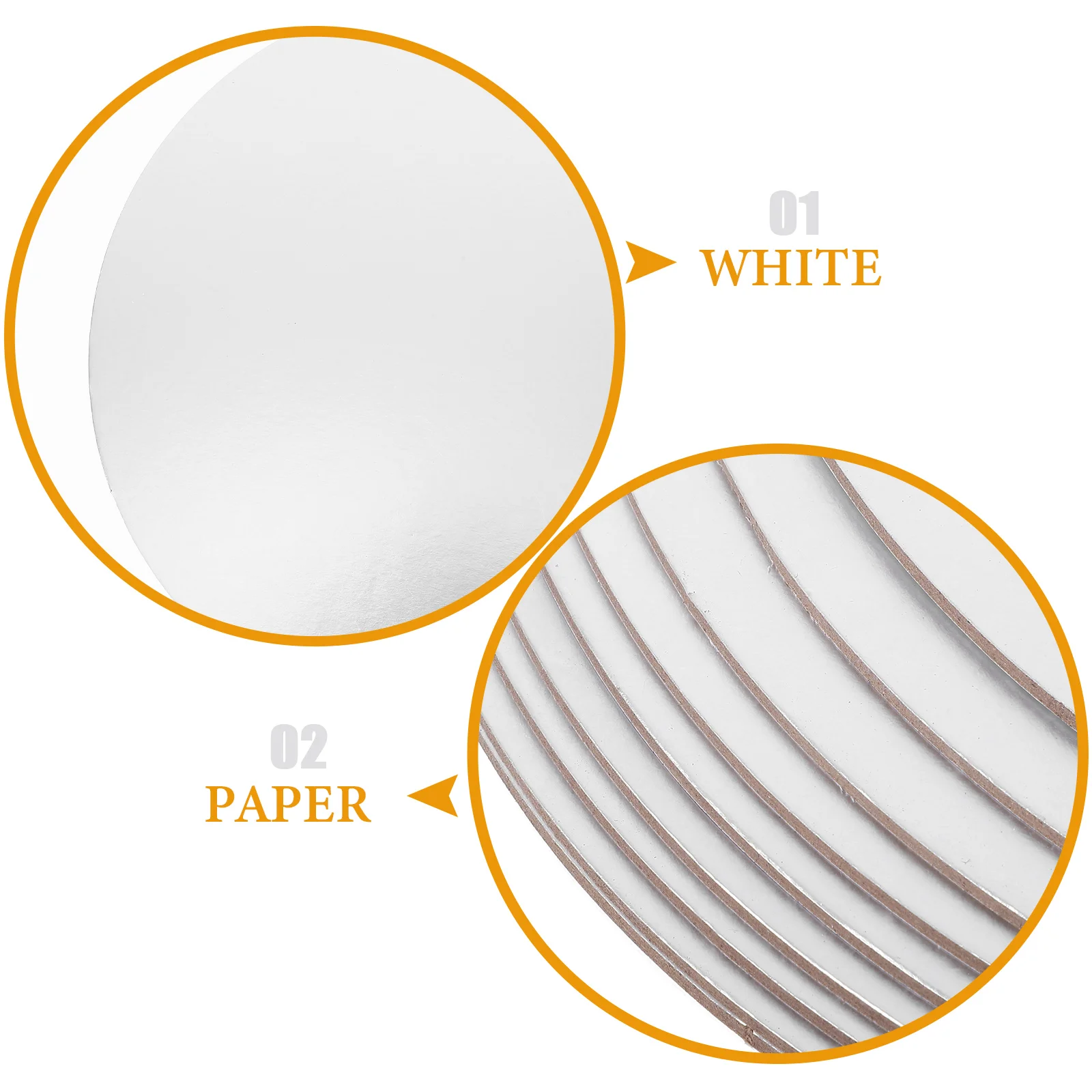 

10pcs Cake 8 Inch Silver Party Cake Plate Round Paper Pad Tray Dessert Board Kitchen Tool Food Serving Plate Party
