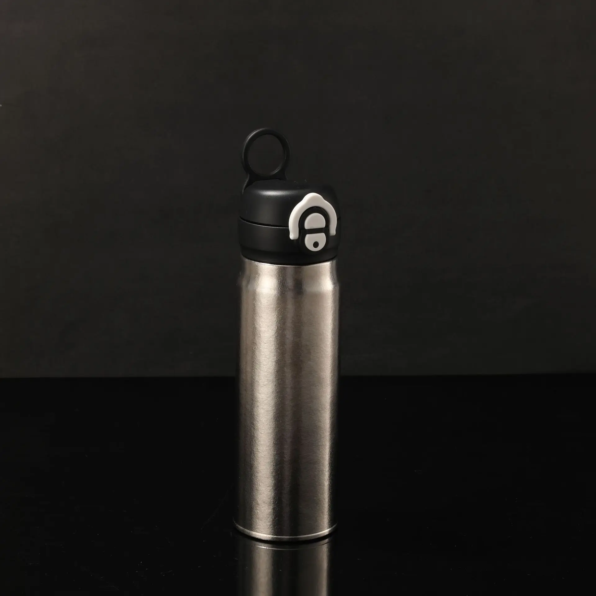 

420ml Pure Titanium thermos cup with straw and spring-loaded lid for outdoor camping,Double-layer vacuum flasks/water bottle