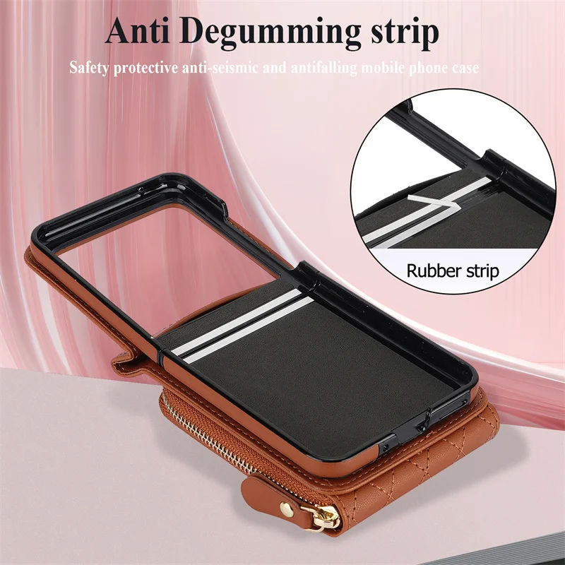 For Motorola Razr 50 Ultra Case Small Fragrance Crossbody Lanyard Skin Friendly Soft Leather Phone Bag Razr Plus 2024 Accessory