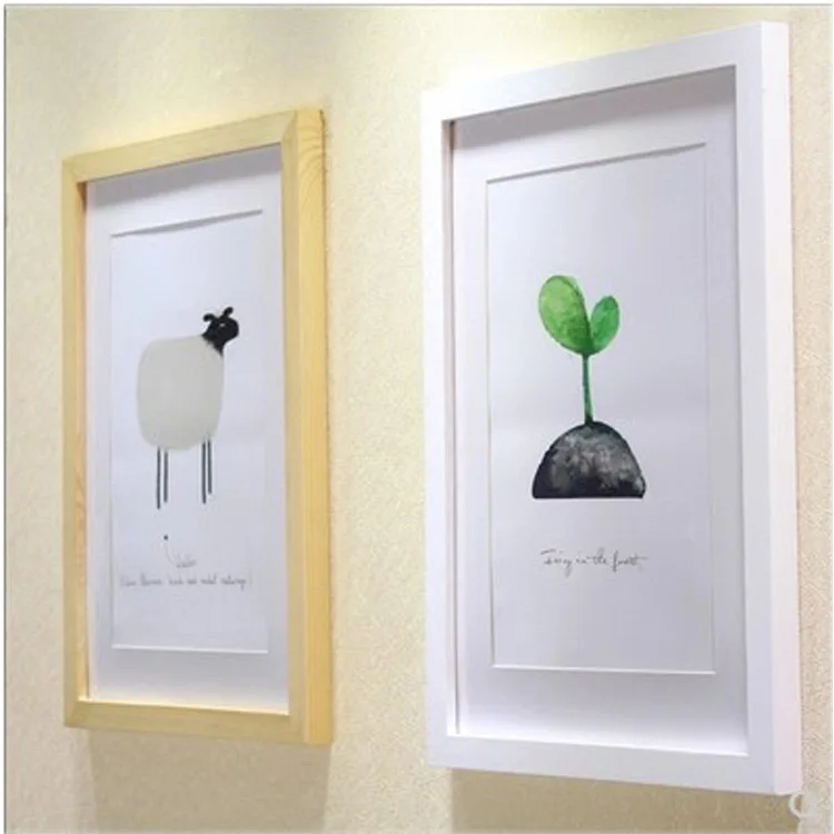 Picture Frame Dual-use for Hanging and Displaying Solid Wood Photo Frame Calligraphy Wooden Stand A4 Picture Frame 30.3x40.4cm
