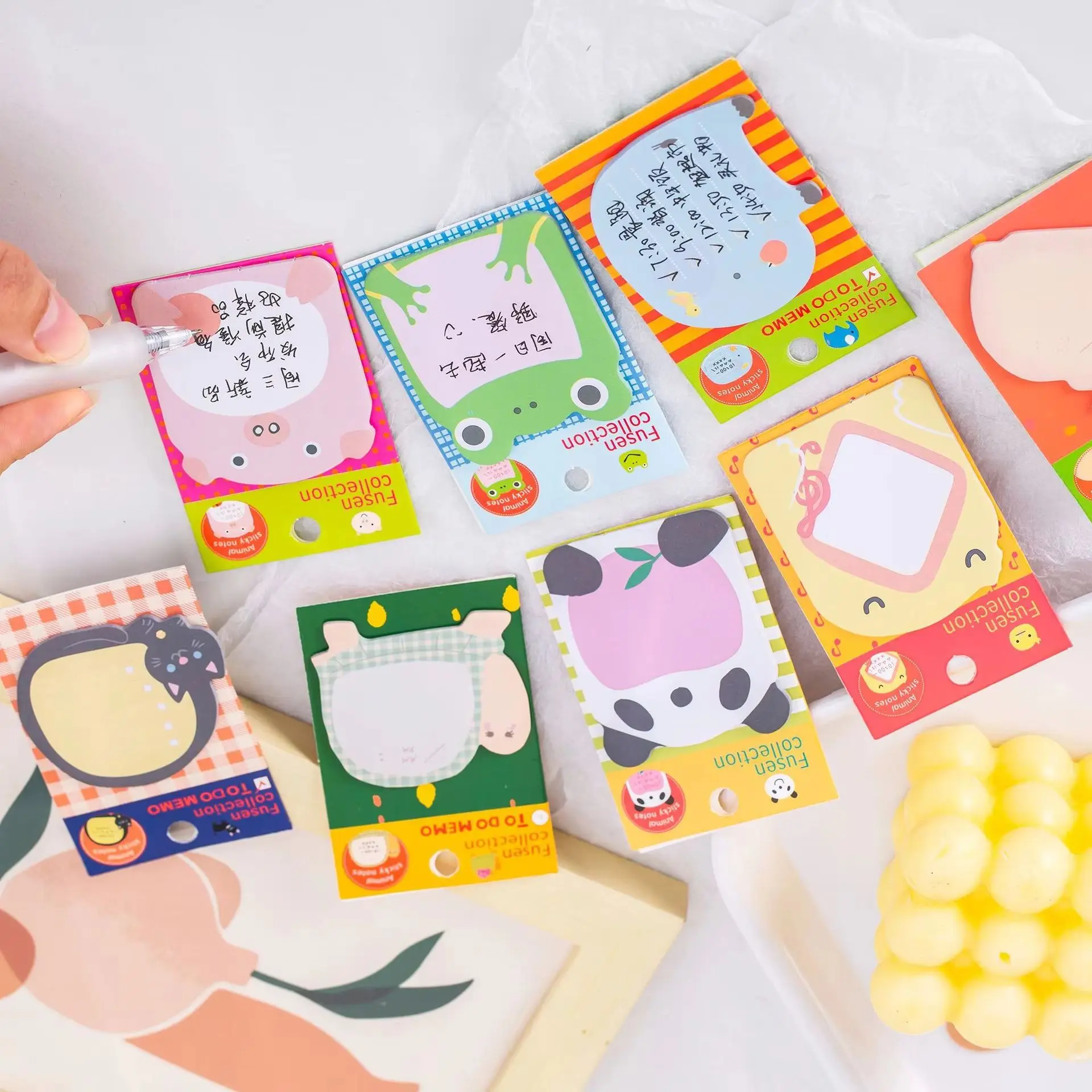 

10 шт./лот Kawaii блокнот с животными наклейка студенческая бумага для заметок милый мультяшный блокнот отрываемая липкая заметка офисные школьные канцелярские принадлежности