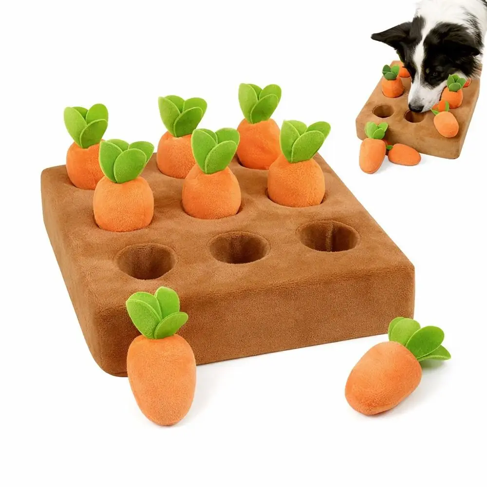 Stress Relief Carrot Snuffle Mat Mental Stimulation Interactive Feeding Interactive Puzzle Toy Removable Carrots Dogs Chew Toys