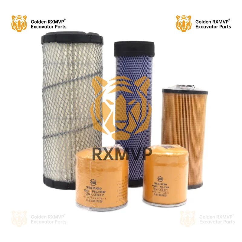 Excavator Sany Sy55c 60 65 75c-8-9 Machine FilterOil Filter Paper Diesel Air Hydraulic Filter Element Accessories