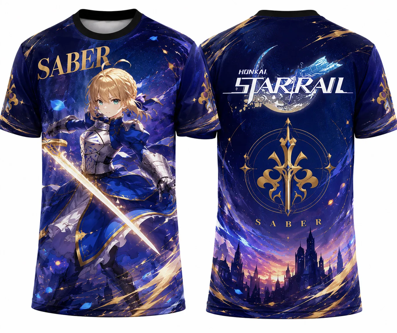 Honkai Star Rail Character 3D Print Tee, Blade Silver Wolf Evanescia Unisex Breathable Streetwear Top