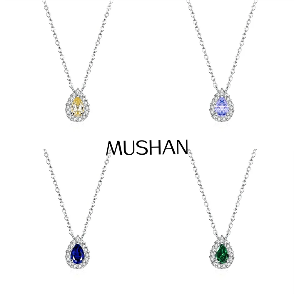 

Ювелирные изделия MuShan: Колье-подвеска из стерлингового серебра 925 пробы с бриллиантами HCD, минималистичный стиль, для коктейльных вечеринок, женские украшения