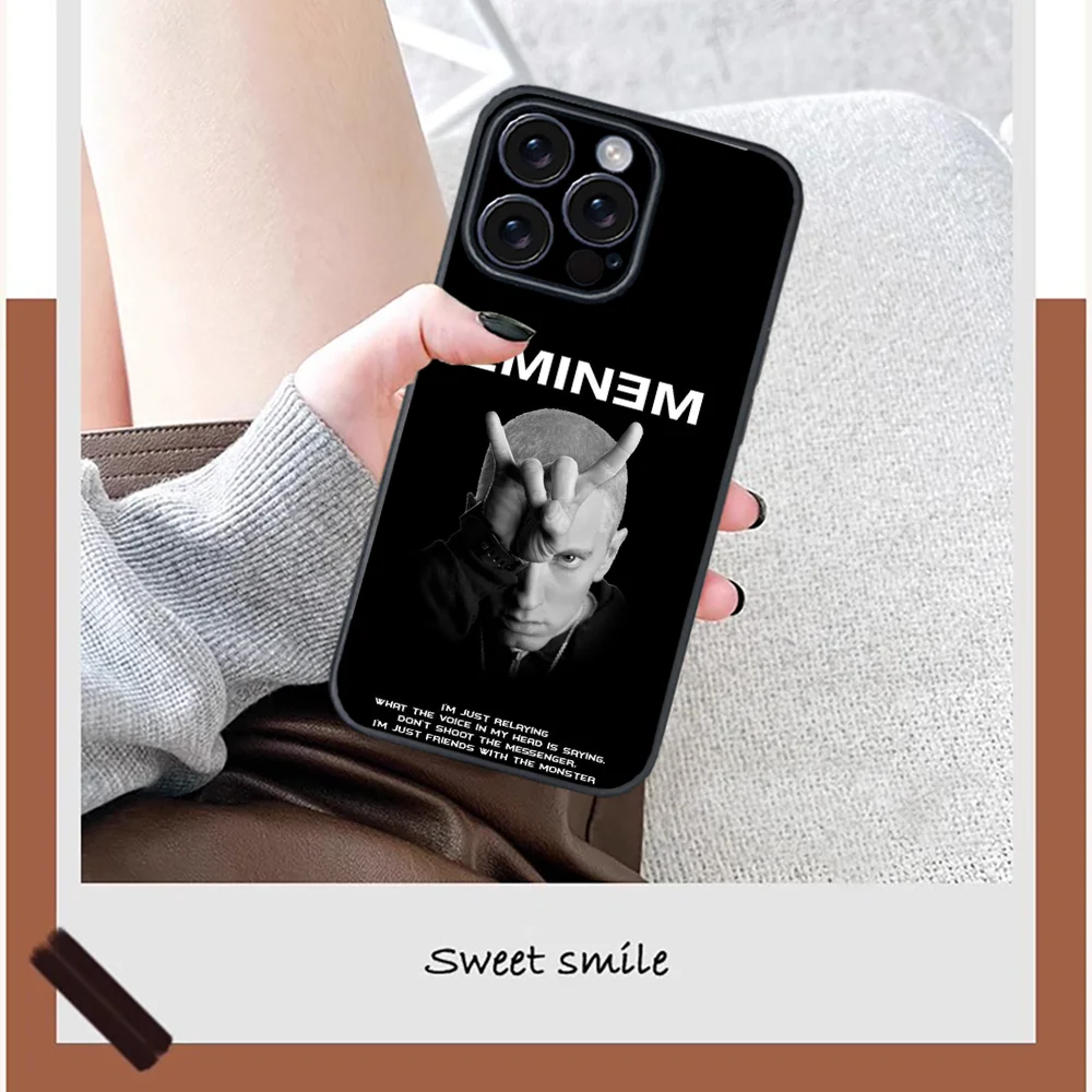 Singer Eminem Phone Case For iPhone 16 15 14 13 12 11 PRO MAX PLUS Mini TPU Soft to  Skin-friendly case