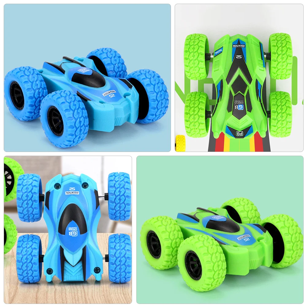 Vehículos todoterreno de inercia de doble cara para niños, tamaño grande, colores brillantes, Material seguro, duradero, coches extraíbles para niños tempranos, 2 uds.