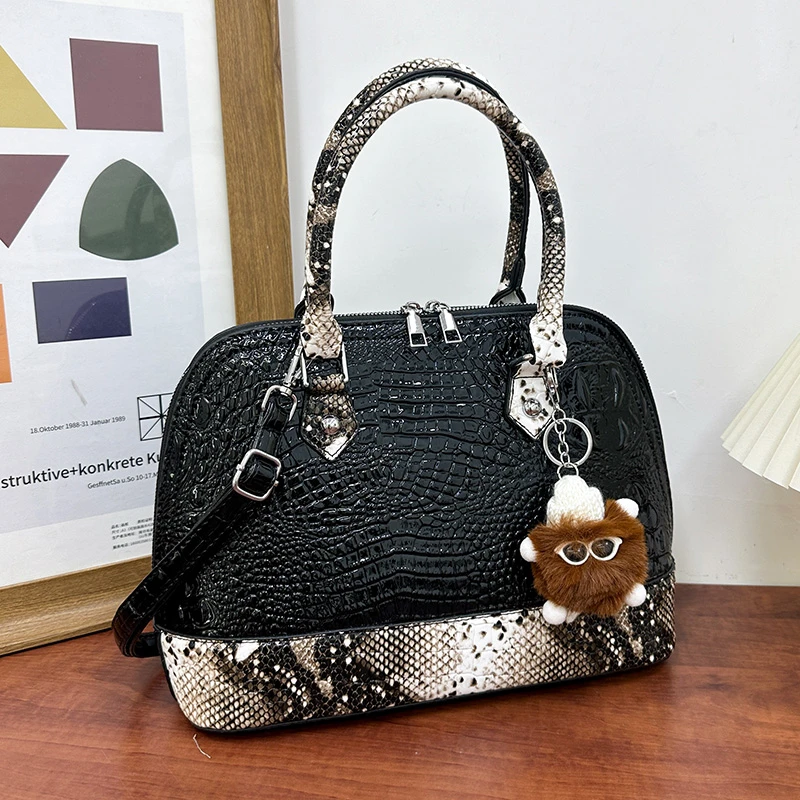 

Famoud Brand Shell Bag Luxury Designer Handbag And Purse Luxury Crocodile Pattern Pu Leather Crossbody Shoulder Bag Classic Tote