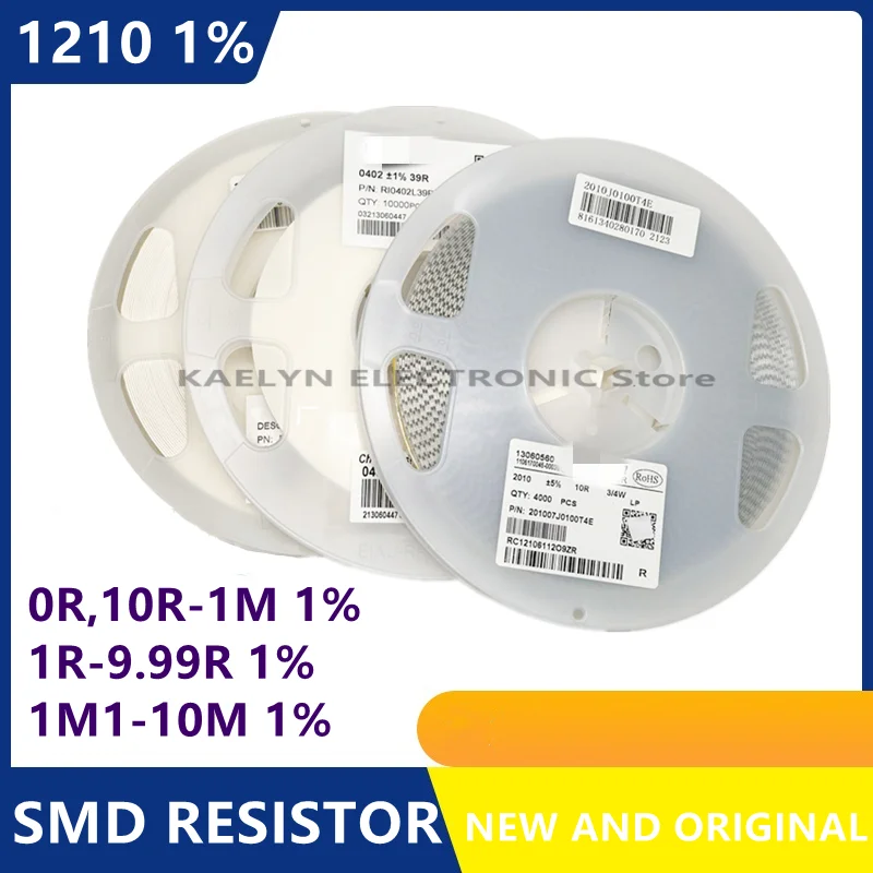 4000PCS 2010 1% SMD RESISTOR 1K/2.2K/1.3K/1.5K/1.6K/1.8K/33K/36K/39K/43K/43.2K/240K/270K/2M/2.2M/6.8M/7.5M/9.1M/8.2M 0 OHM~10M