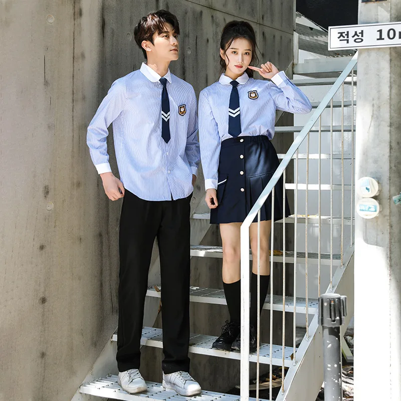 C078 Customized Set of British Academy Style School Uniform Korean Version Graduation Class for High School Students