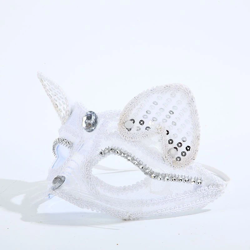 Masques de mascarade de luxe pour femmes, chat Sexy, avec strass, Style venise, demi-visage, masque boule, dentelle Sexy, Halloween Cosplay, noir et blanc