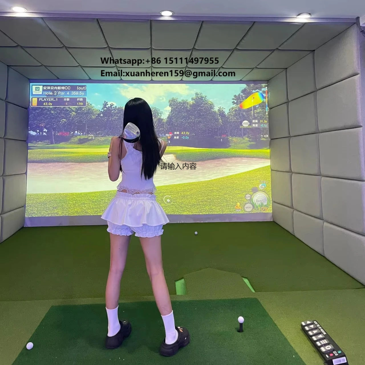 Commercial Indoor Golf System Intelligent Sensing Golf Simulator Clubhouse/Club Golf Training Equipment