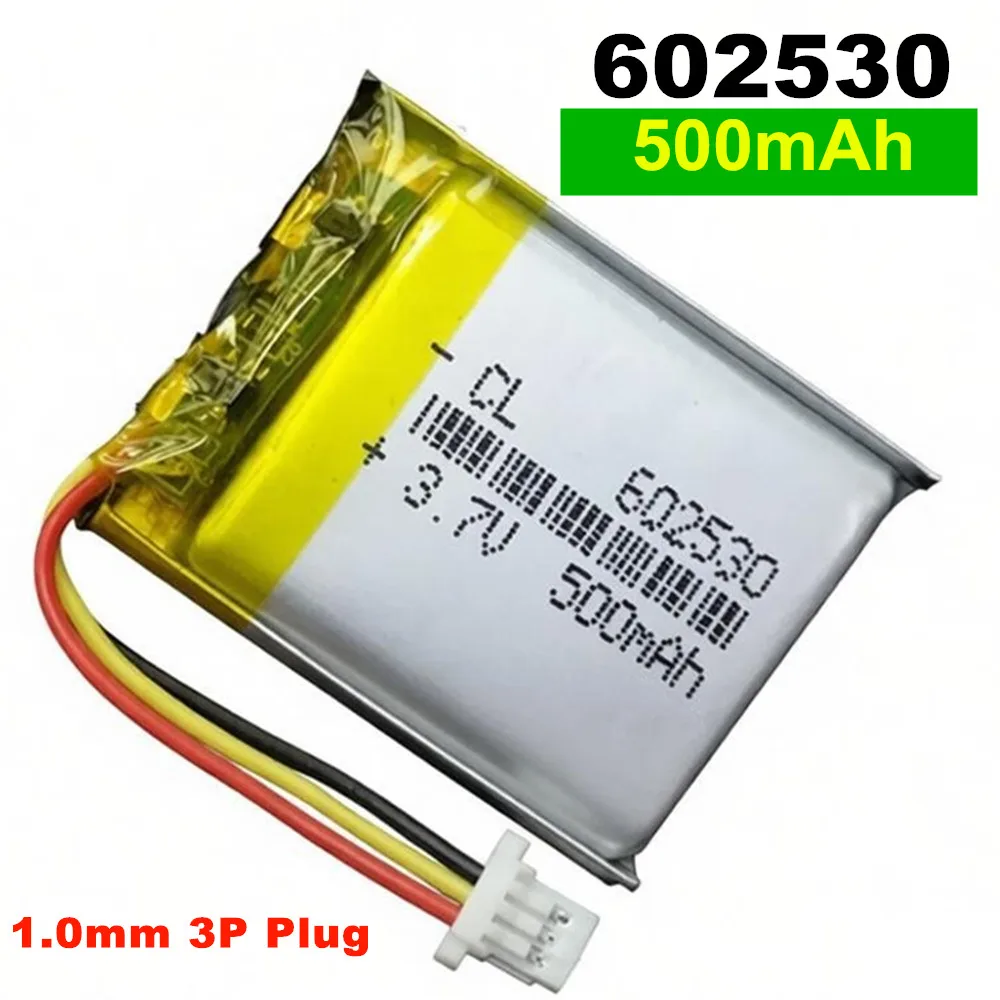 1-10PCS 500mAh 3.7V 602530 Polymer Lithium Rechargeable Battery SH 1.0mm 3P Plug For Razer Viper V2 Pro V3 Vipe Ultimate Mouse
