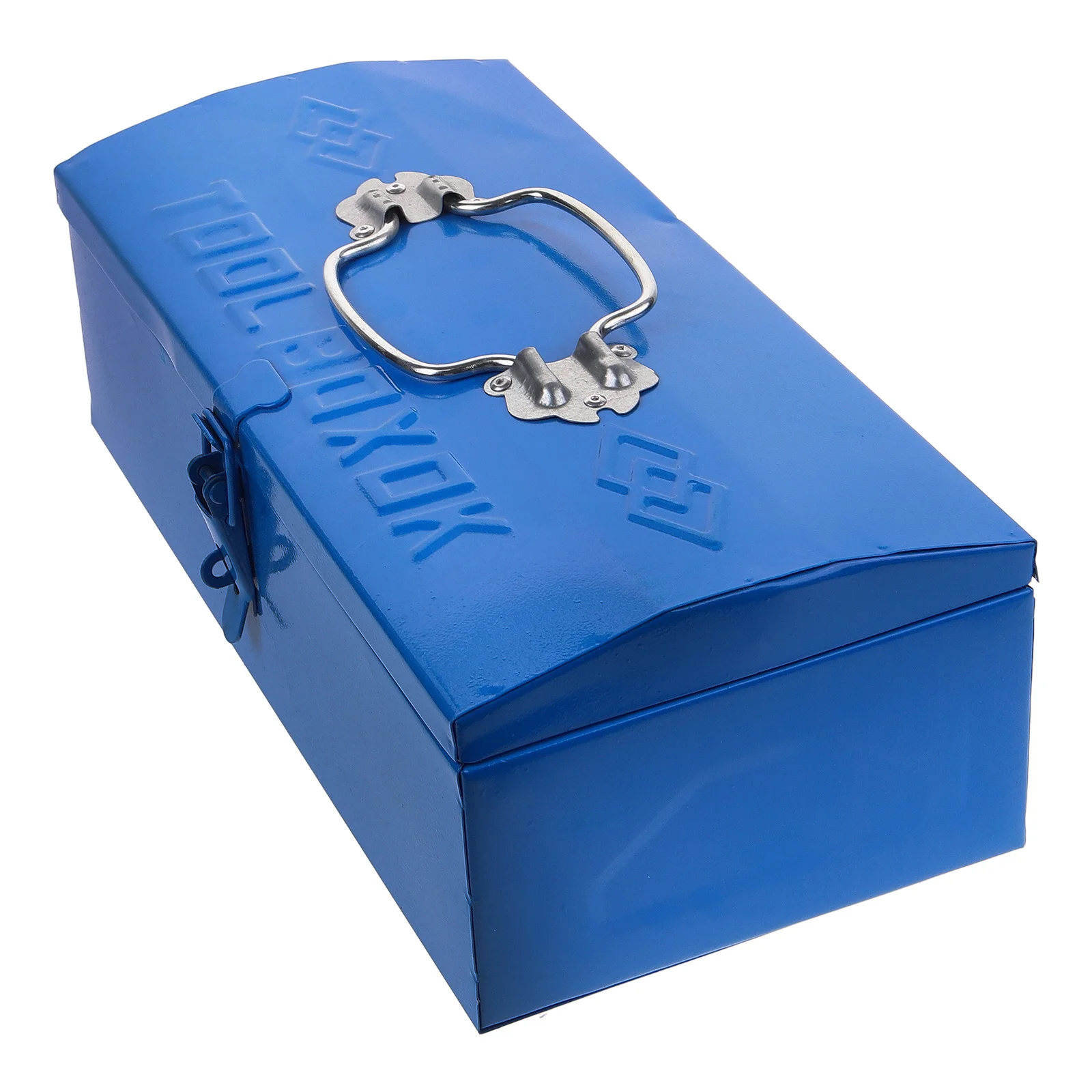 

Toolbox Heavy Duty Metal Tool Storage Box Blue Single Layer Handheld Portable Tools Case Compact Size For Daily Use