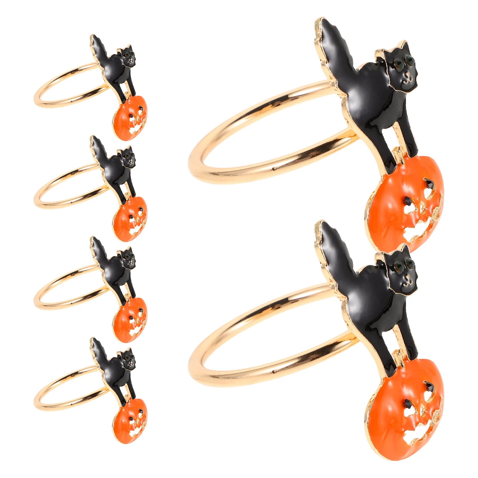 

6 Pcs Garlands Napkin Buckles for Halloween Reusable Rings Bracket Party Creative Holders Alloy Themed