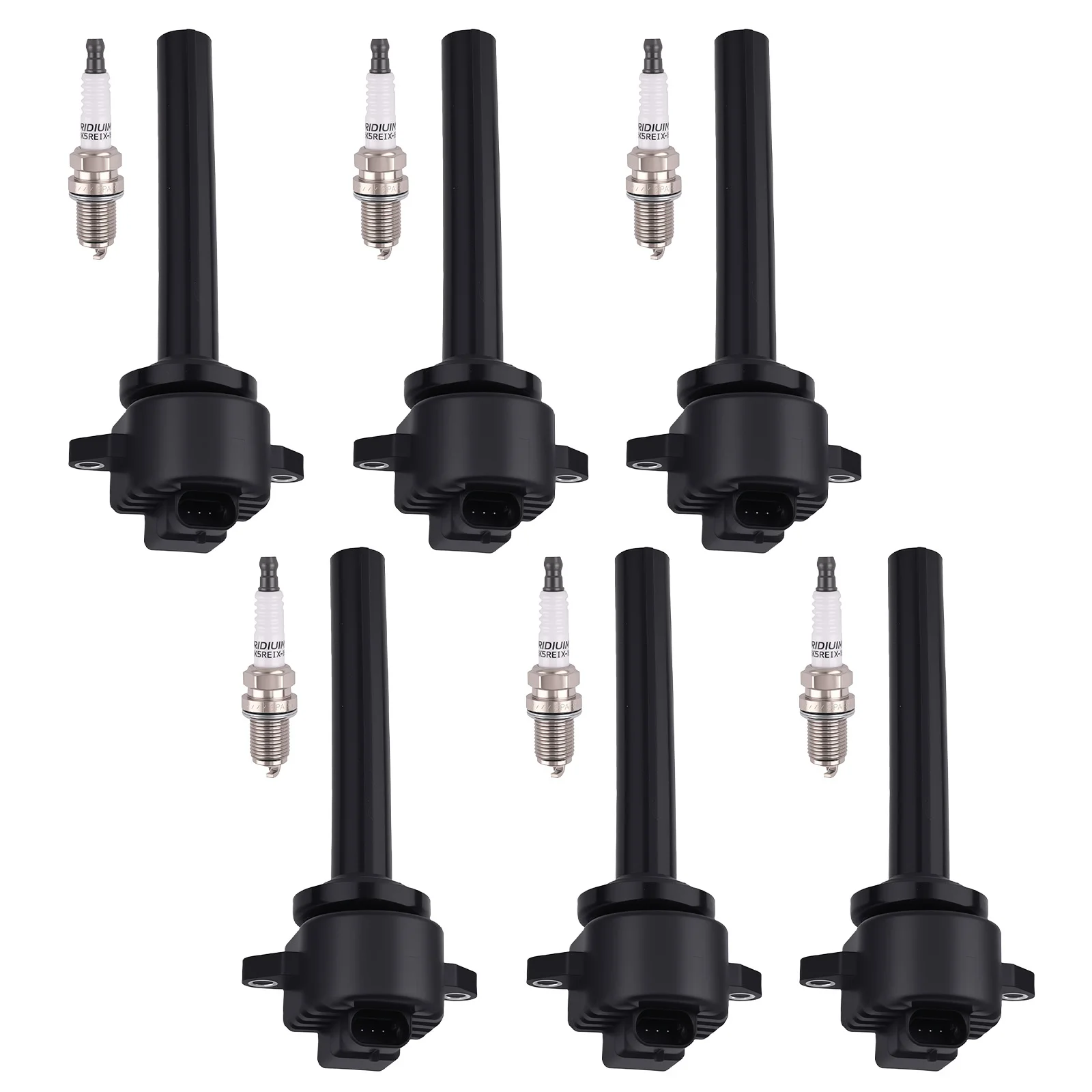 

6 шт. катушка зажигания и свеча зажигания для Honda Passport Isuzu Rodeo V6 3.2L 2000-2004