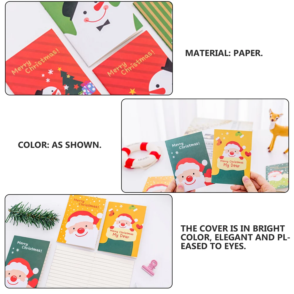 24 Pcs School Notepad Christmas Student Notebook Writting Pocket Office Cartoon The