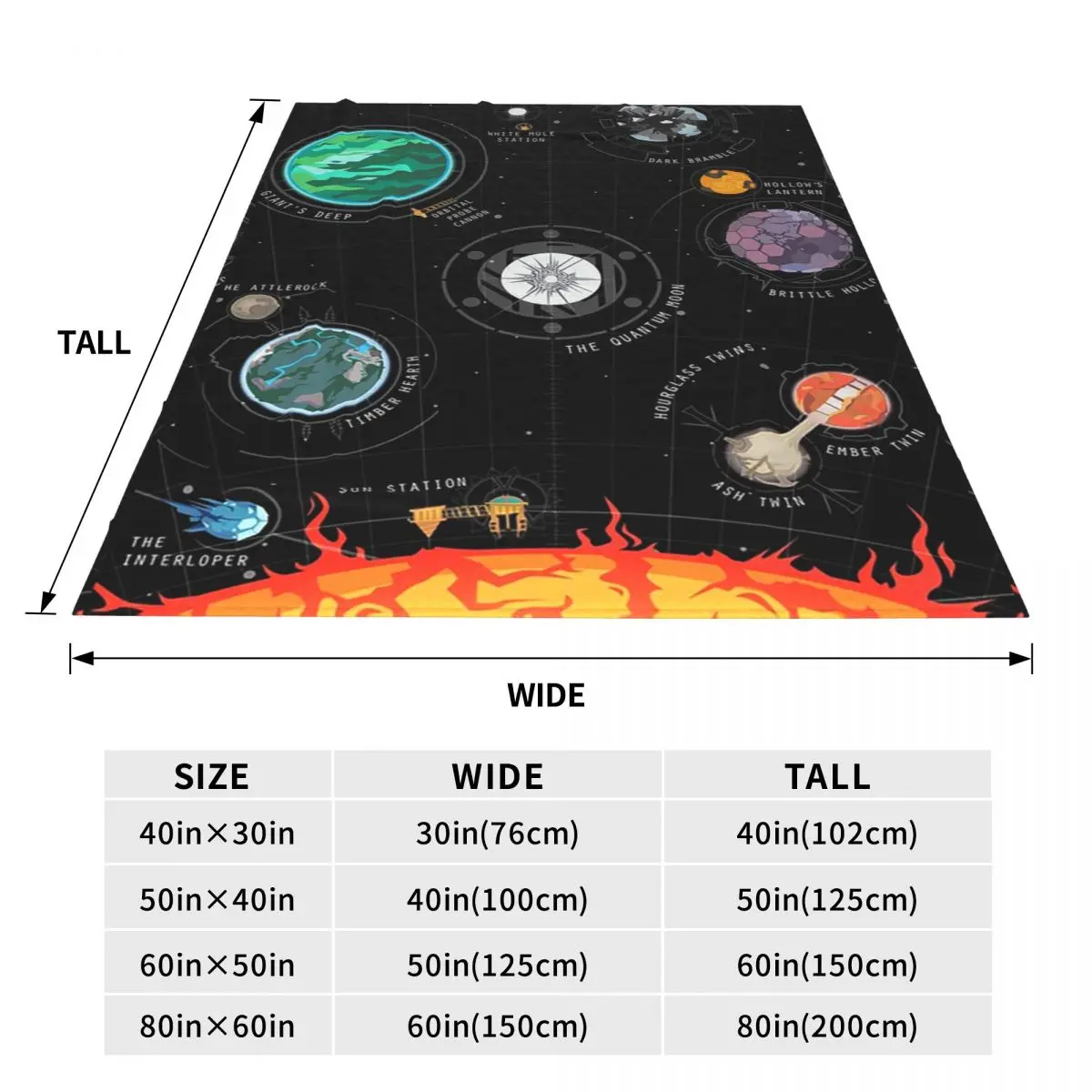 Outer Wilds System Blanket Soft Warm Flannel Throw Blanket Cover for Bed Travel Home Couch