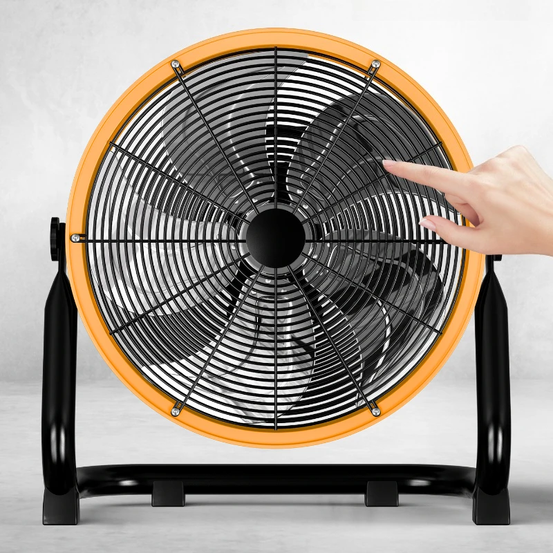 20 Inch Heavy Duty Ground Fan Powerful Ox Horn Fan High Wind Commercial Floor Fan
