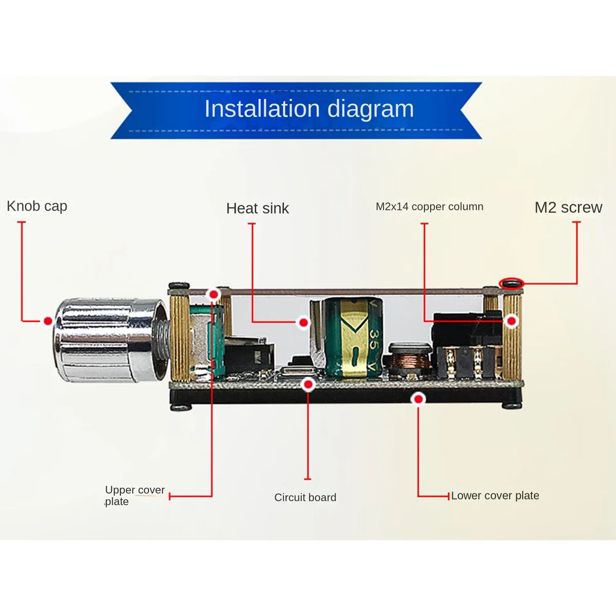 لوحة مضخم صوت رقمي بلوتوث ممتاز HiFi ، وحدة مضخم صوت ستيريو ، BT5.0 ، TPA3116D2 ، DC 5-27V ، 50W + 50W