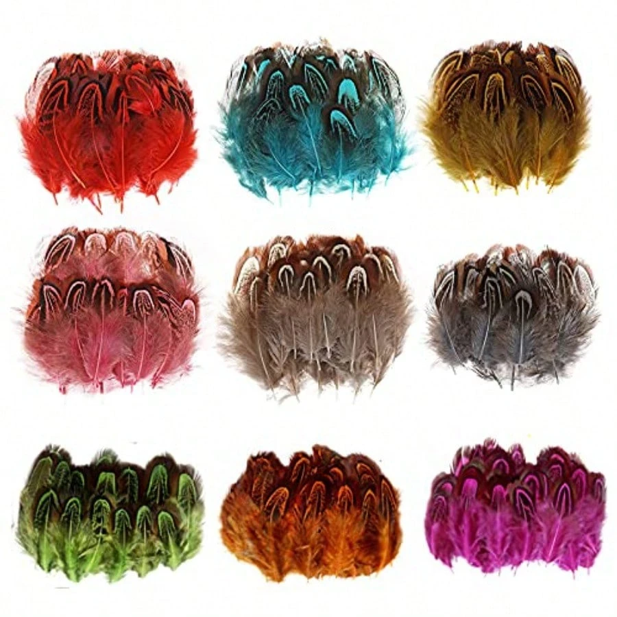 

DIY Colored Pheasant Feathers 2-3 Inches Natural Plumage for Sewing Crafts Jewelry Dreamcatcher Wedding Feathers Accessories