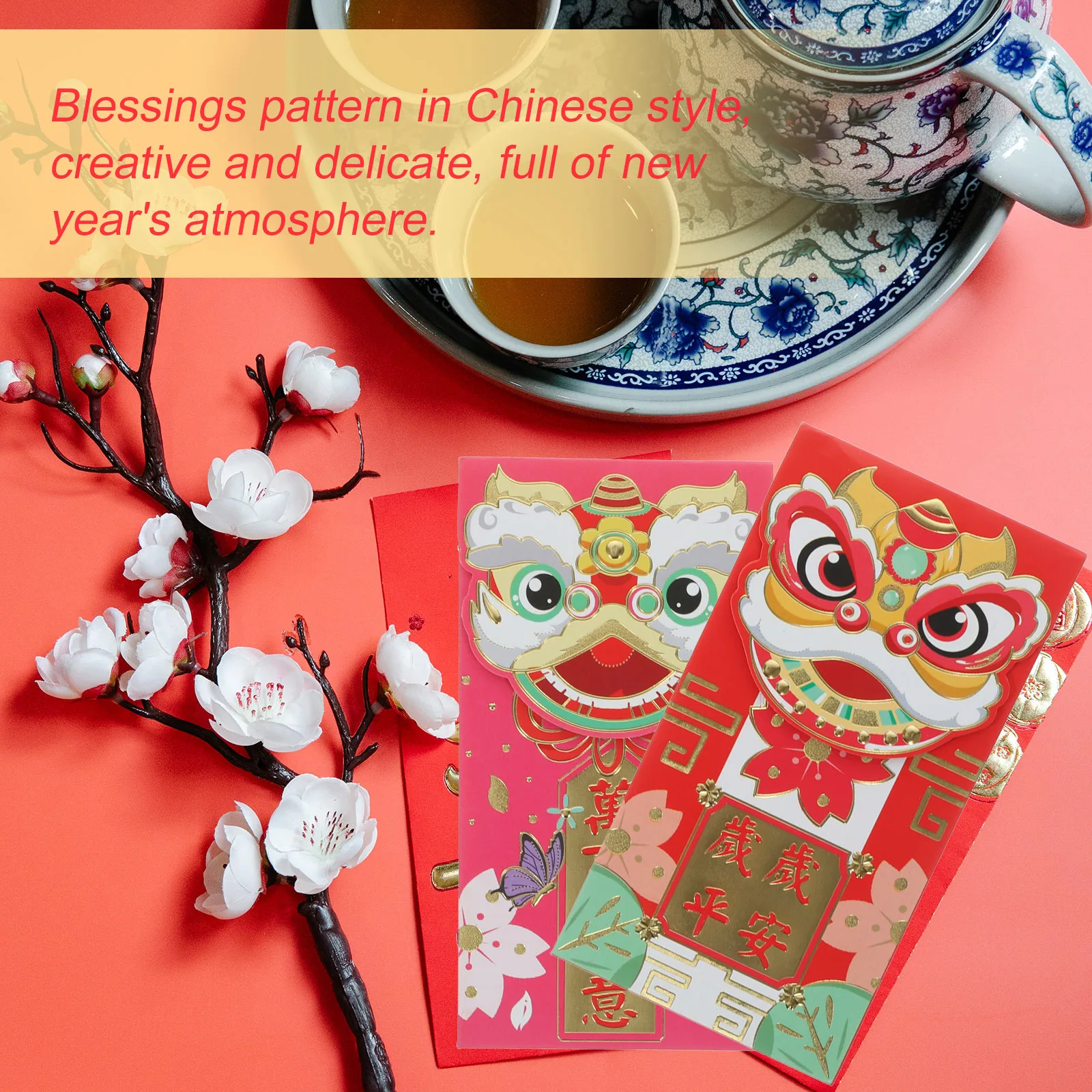 

30 шт., 3D голова льва, красные пакеты, бумажный материал премиум-класса, новогодние конверты для денег, весенний фестиваль, подарочные пакеты, подарочный пакет с наличными