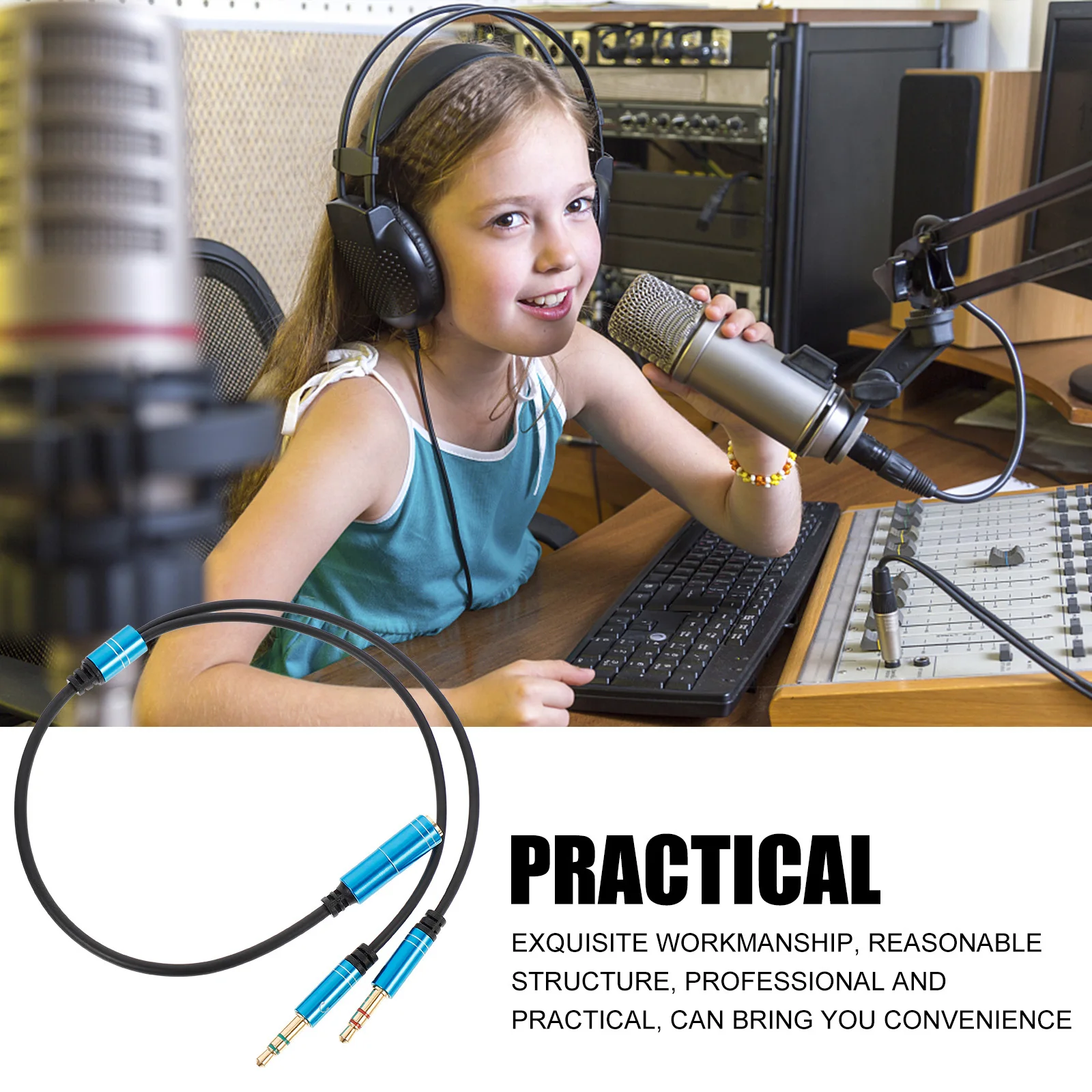 Audio Y Cable 3.5Mm… - image