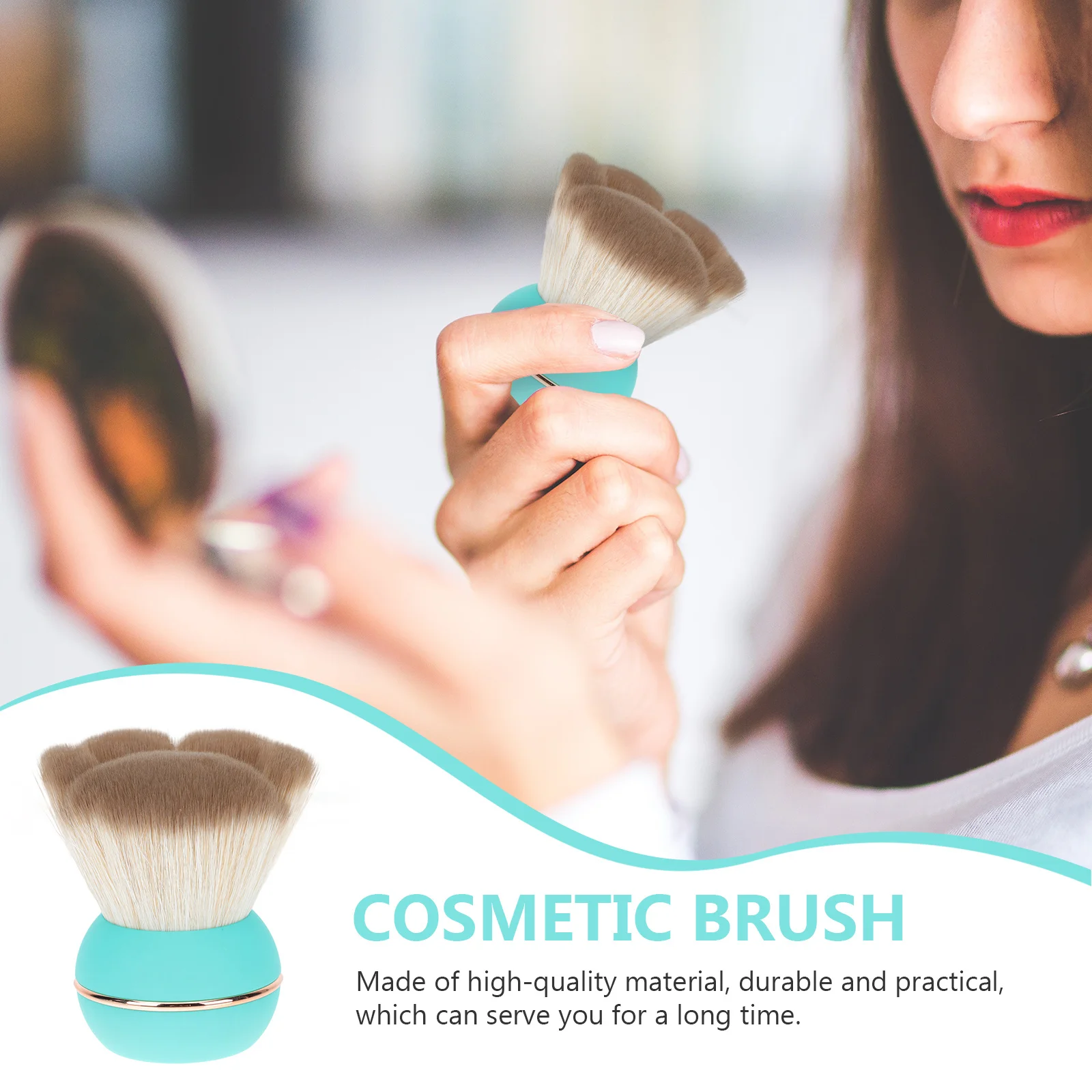 Brosse à Blush en poudre Portable, outil de maquillage professionnel, brosse de contour du visage, applicateur de poudre d'ombrage, 1 pièces
