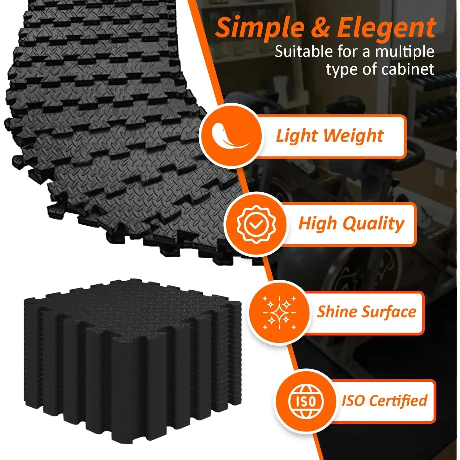 New 8/16/20-Piece Anti-slip and Shock-absorbing Fitness Mat Made of EVA Yoga Mat