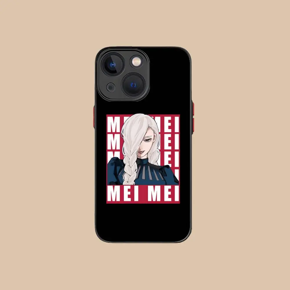 Jujutsu Kaisen Meimei حافظة هاتف محمول آيفون 17 16 15 14 13 12 11 X XR XS 8 7 Pro Max Plus غطاء سيليكون ملون صغير