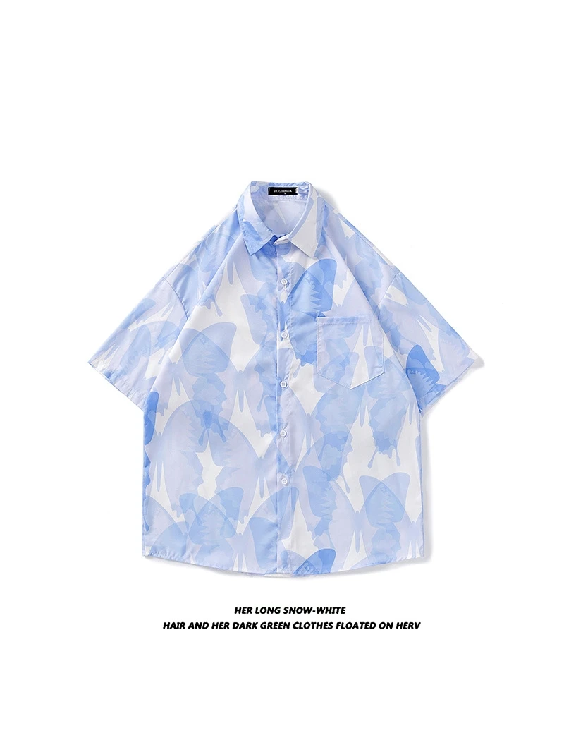 

Hawaii Beach Sle Loose Fit ort Sve irt Couple's Fun Print Men's Women's Casual Summer irt Youth ular Faion