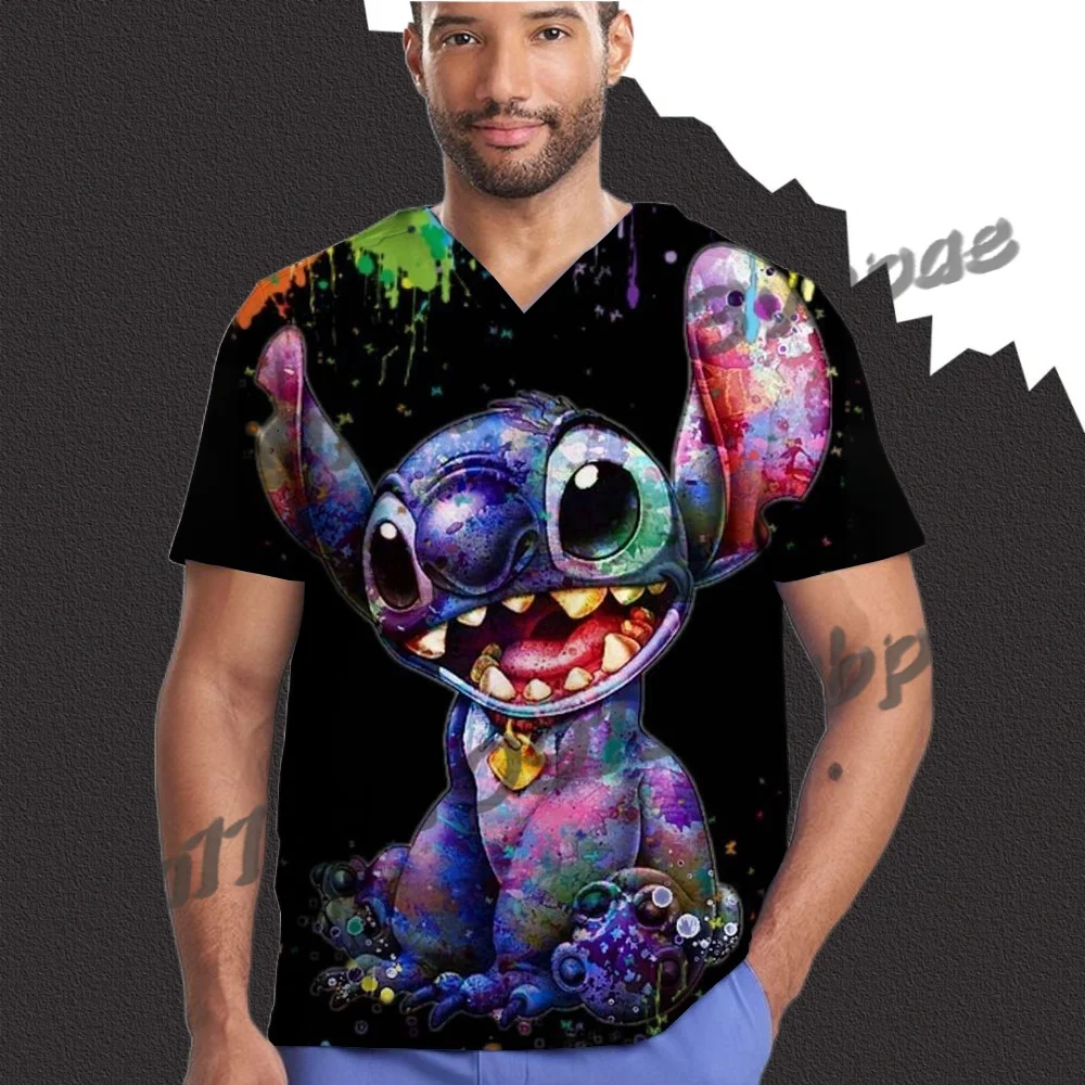 

2025/26 Stitch Print Wholesale Clinic Hospital Doctor Overalls Men's Scrubs Medical Uniform V-neck Fashion Scrub Pharmacy Nurse