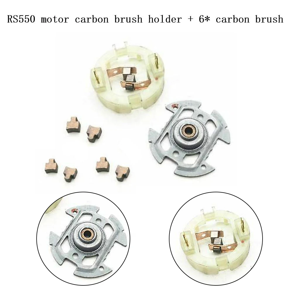 RS550 motore portaspazzole in carbone trapano cacciavite elettrico portaspazzole + 6 pezzi spazzola in carbone per BOSCH per DEWALT