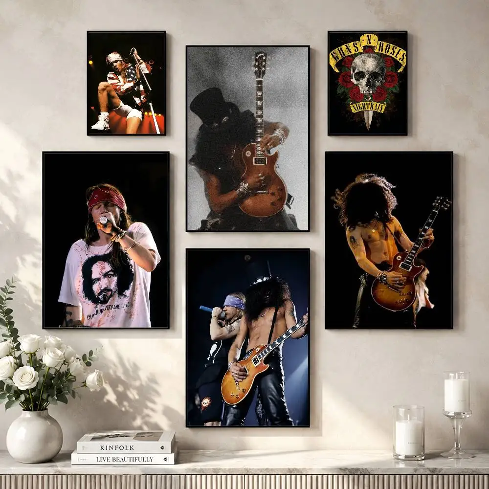 Band G-Guns N Roses Poster Versatile HD Waterproof Wall Art Self-Adhesive Decor for Any Space Ideal Gift