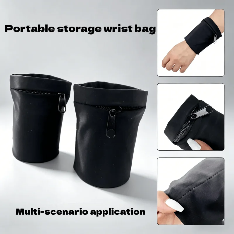Outdoor sports wrist bag with sleeves, cycling phone bag, fitness arm bag, wallet, wrist cover bag, protective ring