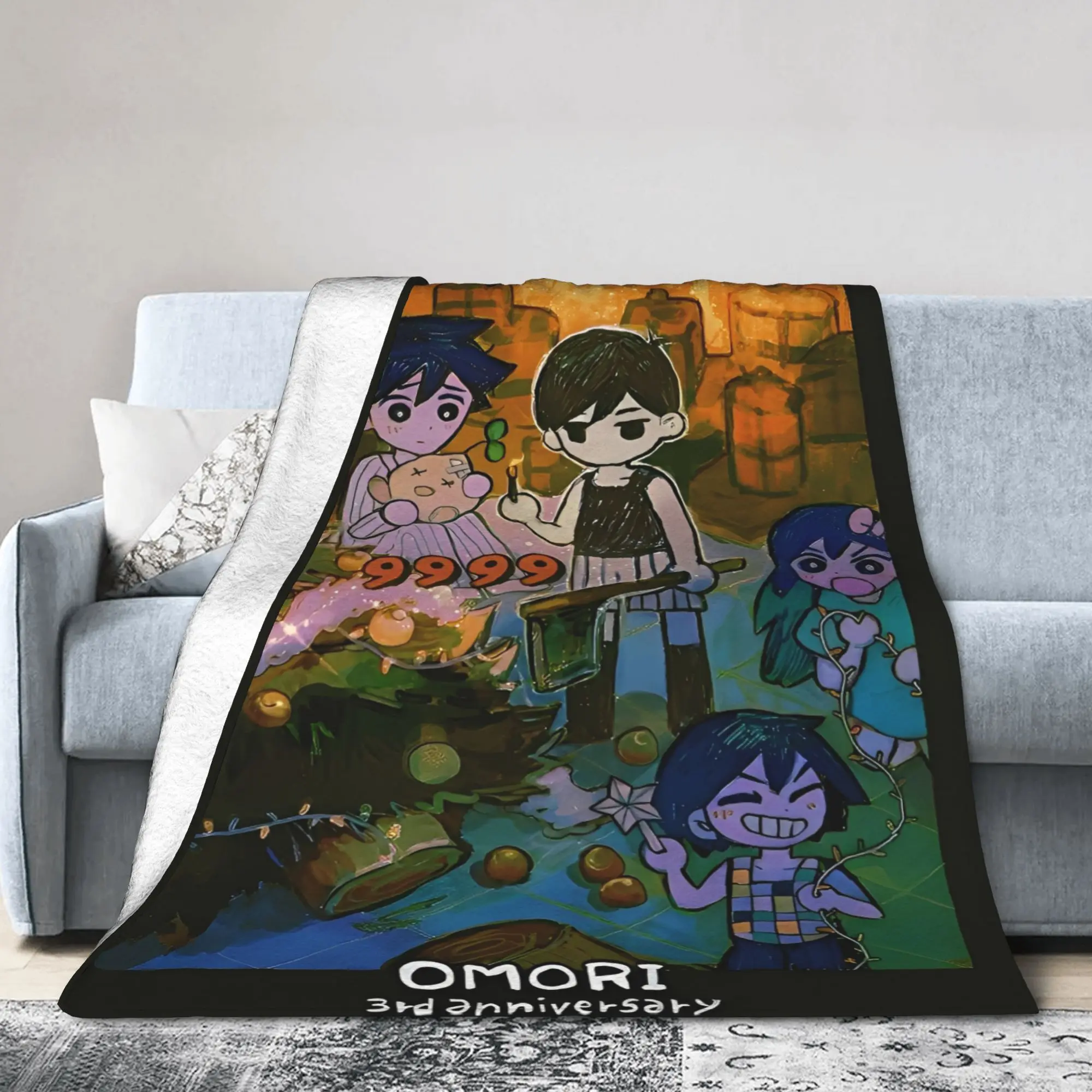 Basil Sunny Omori Game Blanket Quality Warm Soft  Throw Blanket Winter Decorative Outdoor Novelty Bedspread