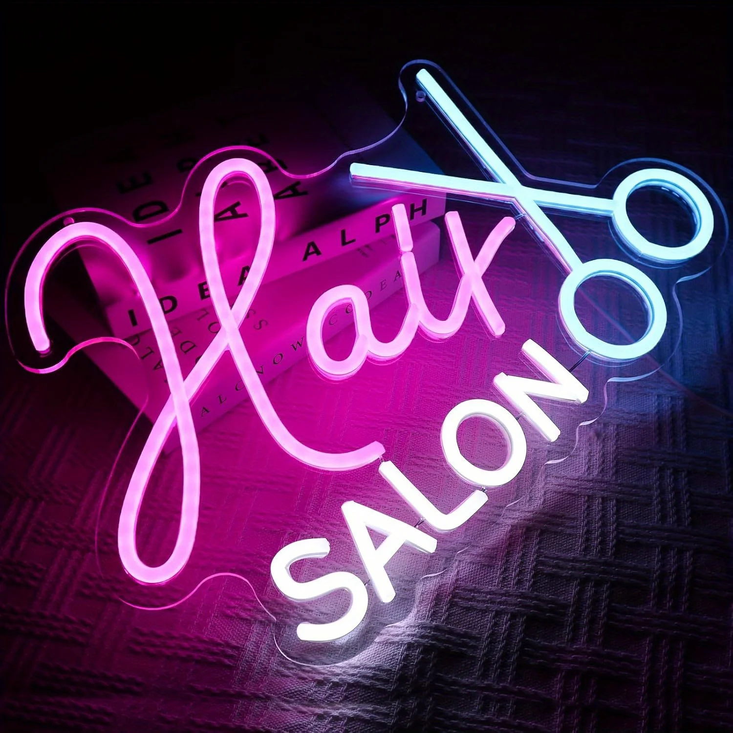 Insegna al neon per parrucchiere Luce al neon a LED dimmerabile per bellezza Barbiere Armadietto Barba Parrucchiere Decorazione da parete Parrucchiere Regalo
