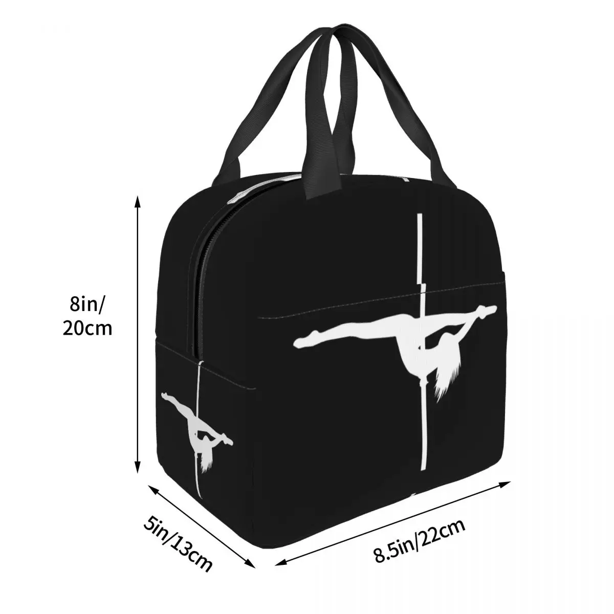 Split Pole Dancer White Insulated Lunch Bag for Women Children Leakproof Food Boxes Thermal Lunch Box Tote