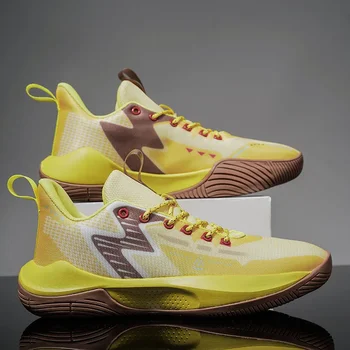 고품질 농구화 브랜드 디자인 스포츠 트레이닝 신발, 야외 메쉬 스니커즈, 남성용 내마모성 미끄럼 방지 쿠션