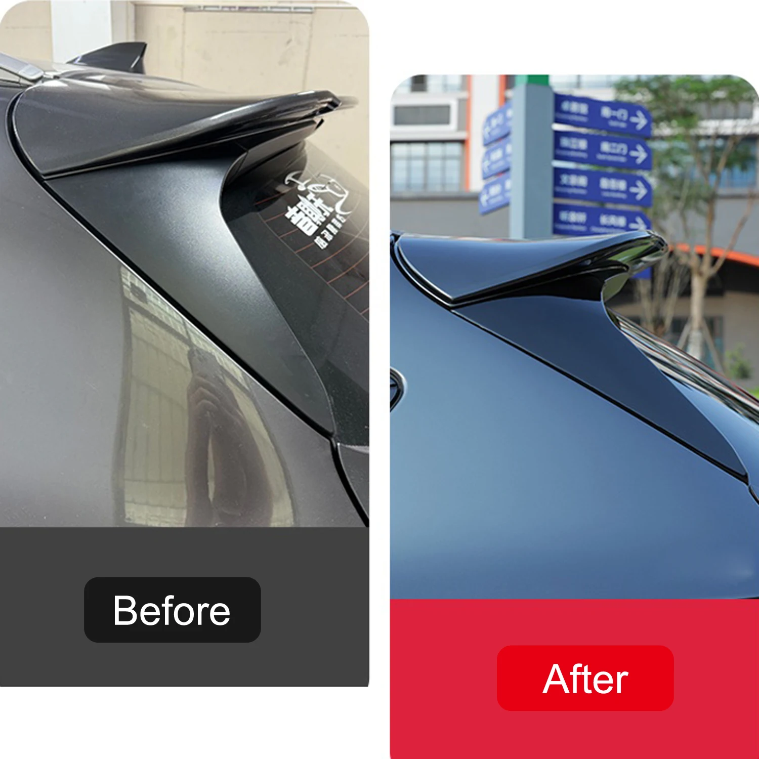 For Mazda CX-5 CX5 KF 2017-2025 Rear Side Quarter Window Trim D-Pillar Cover Trim Decoration ABS Glossy Black Car Exterior 2pcs view 2