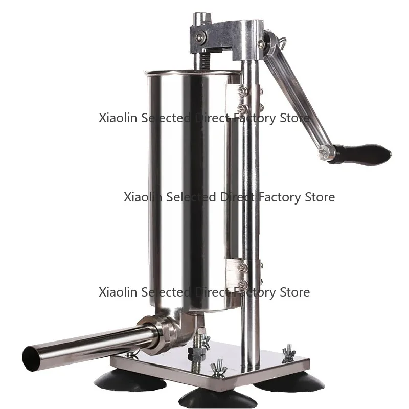 3L Vertical Manual Sausage Stuffer Stainless Steel Sausage Hot Dog Filling Maker Machine For Home Commercial Factory Use