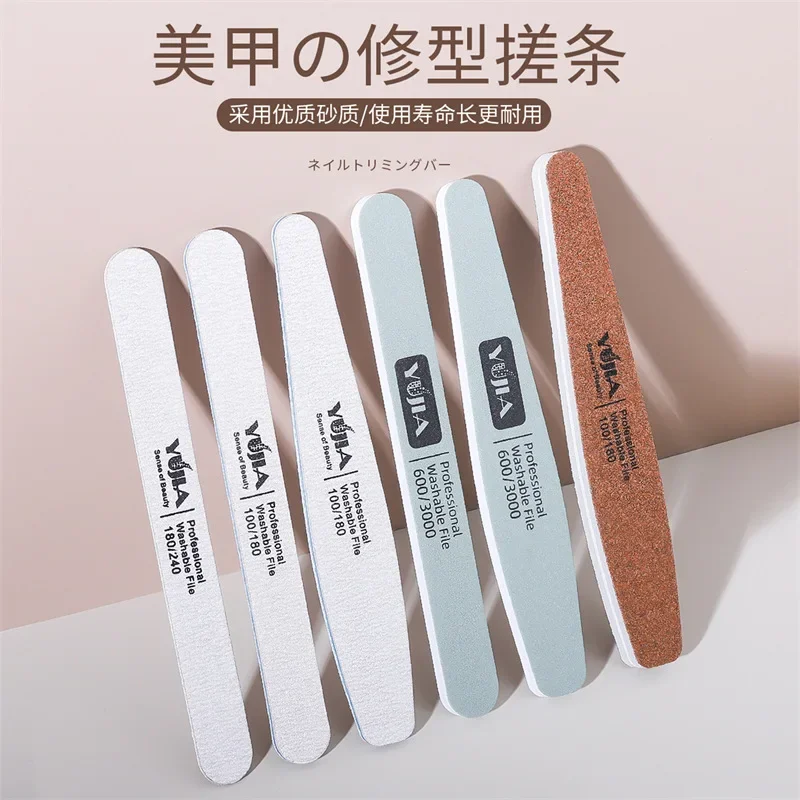 Lima De uñas mezcla De colores 100/180/600 grano papel De lija profesional removedor De cutículas limas tampón juego De herramientas De manicura Lima De Uñas