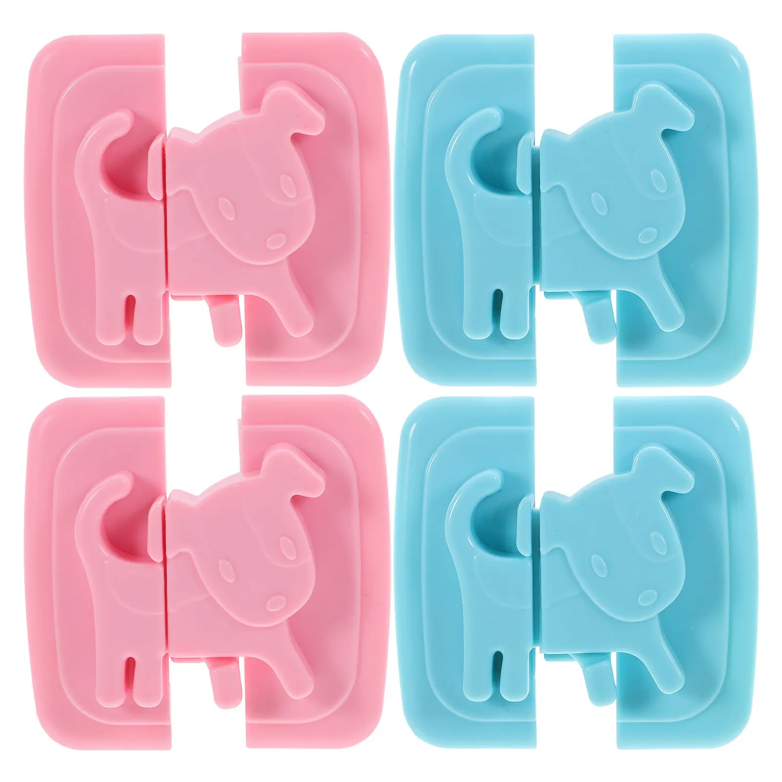

4Pcs Baby Cabinet Safety Locks Wear-Resistant Plastic Easy Install Childproof Locks for Cabinets Drawers Kitchen Bathroom